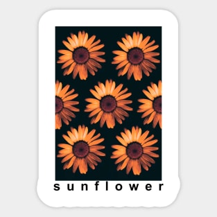 Sunflower lover pattern mask Sticker